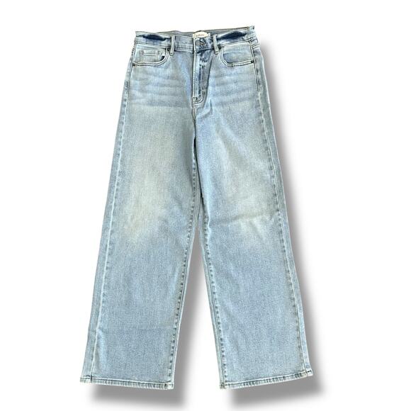 Böhme Women’s Wide Leg Jeans Light Wash Size 29 High Rise Straight Fit Denim - Picture 1 of 10